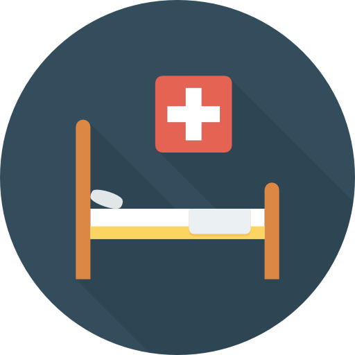 illustration of a hospital bed